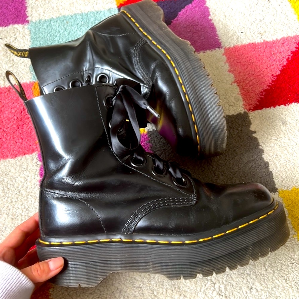 Dr Martens Platform Molly Boots Black